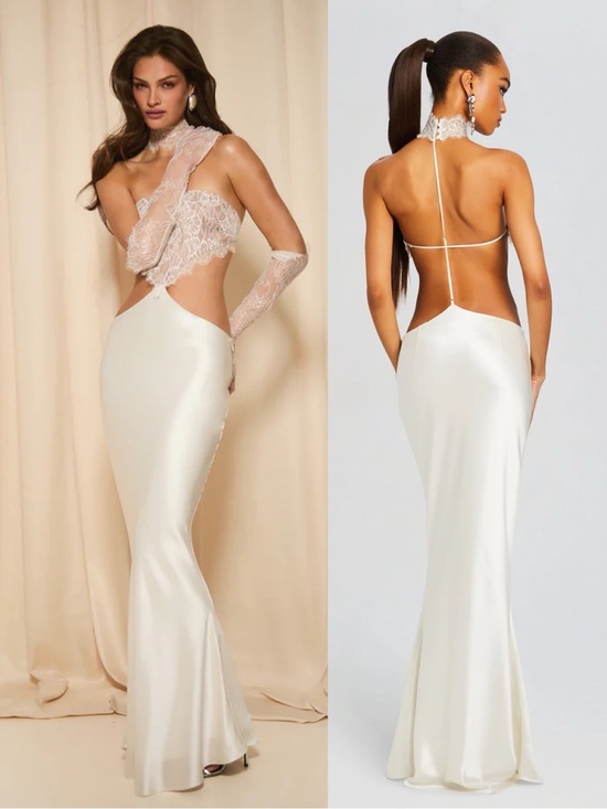 Retrofete Dresses & Skirts - Retrofete Lucie Lace Cutout Dress White NEW with tags